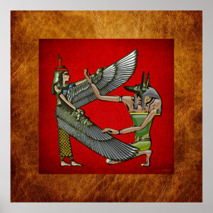 Anubis en Nut Poster