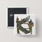Anubis en Nut Vierkante Button 5,1 Cm (Voorkant /achterkant)