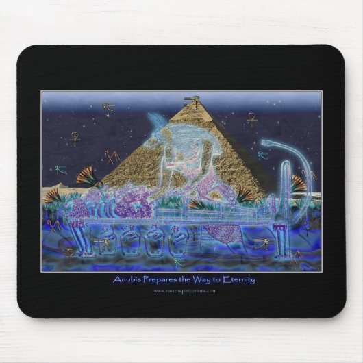 Anubis Fantasy Egyptische Muismat (Voorkant)