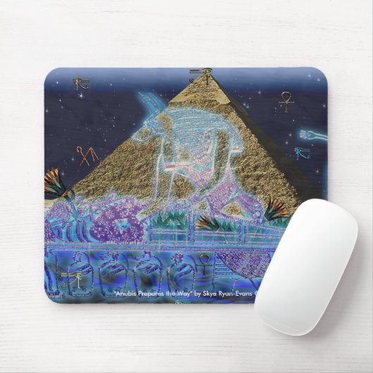 Anubis & Farao Oude Egyptische kunst Mousepad Muismat (Met muis)