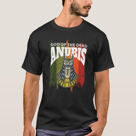 Anubis God van dood Egypte Farao Sphinx Egyptology T-shirt (Voorkant)