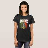 Anubis God van dood Egypte Farao Sphinx Egyptology T-shirt (Voorkant volledig)