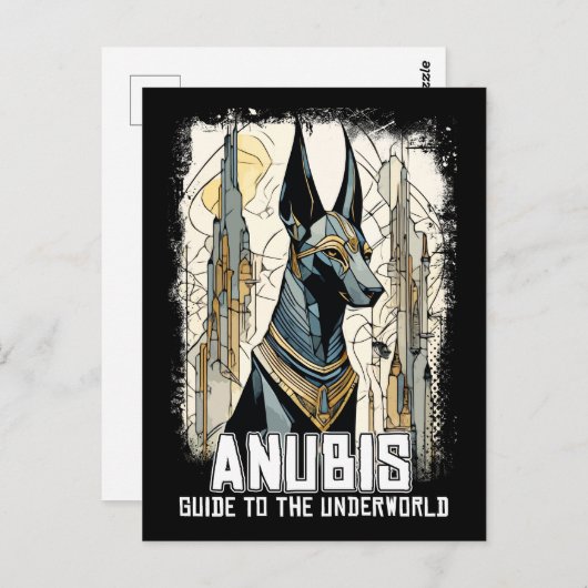 Anubis God van Egypte Surrealistische Mythologie Briefkaart (Voorkant / Achterkant)