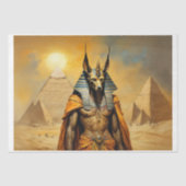 Anubis god van het oude Egypte met piramides - Tissuepapier (Voorkant)