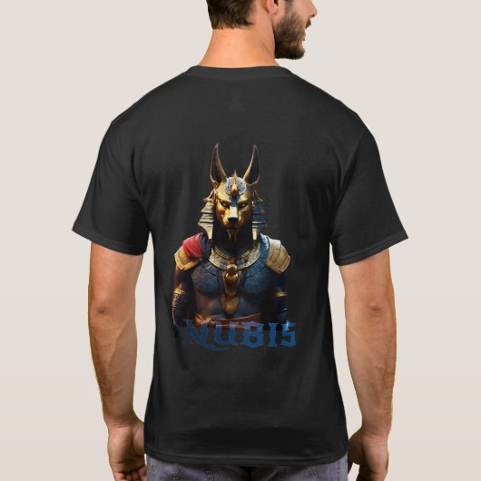 Anubis goed portret, netto kunststijl t-shirt (Achterkant)