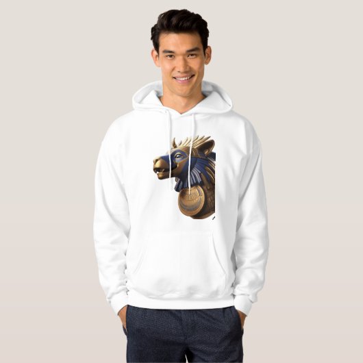 Anubis Head - Egyptische Godheid Kunst Hoodie (Voorkant volledig)