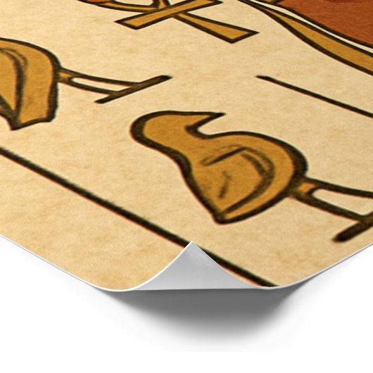 Anubis Hieroglyphic Oude Egypte Poster (Hoek)