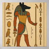 Anubis Hieroglyphic Oude Egypte Poster (Voorkant)