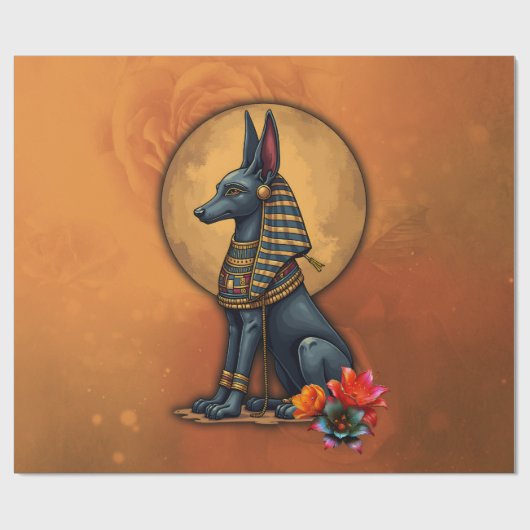 Anubis in het maanlicht, cadeaupapier (Vlak)