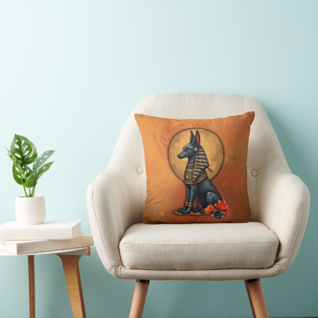 Anubis in het maanlicht,  kussen (Stoel)