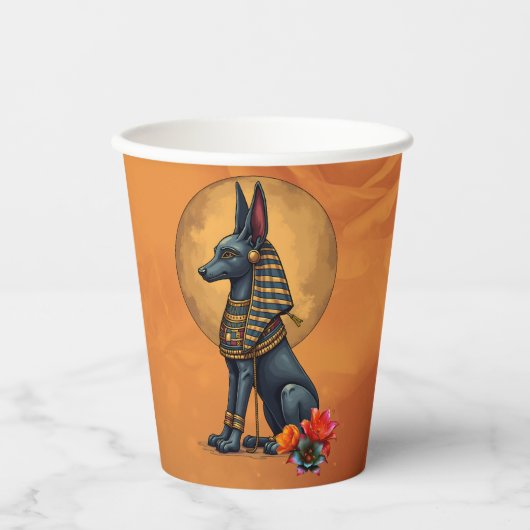 Anubis in het maanlicht, papieren bekers (Voorkant)