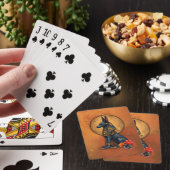 Anubis in het maanlicht, pokerkaarten (Insitu)