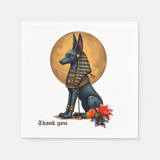 Anubis in het maanlicht, servet (Voorkant)