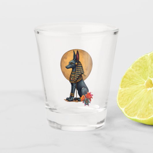 Anubis in het maanlicht, shot glas (Voorkant)