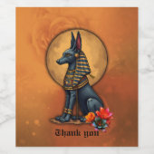 Anubis in het maanlicht, wijn etiket (Enkel label)