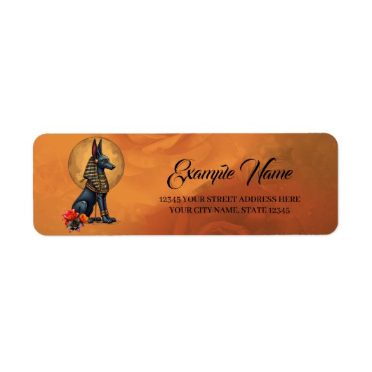 Anubis in the moonlight,  etiket (Voorkant)