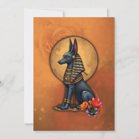 Anubis in the moonlight kaart (Achterkant)