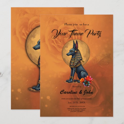 Anubis in the moonlight kaart (Voorkant / Achterkant)