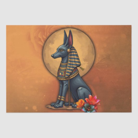 Anubis in the moonlight,  tissuepapier (Voorkant)