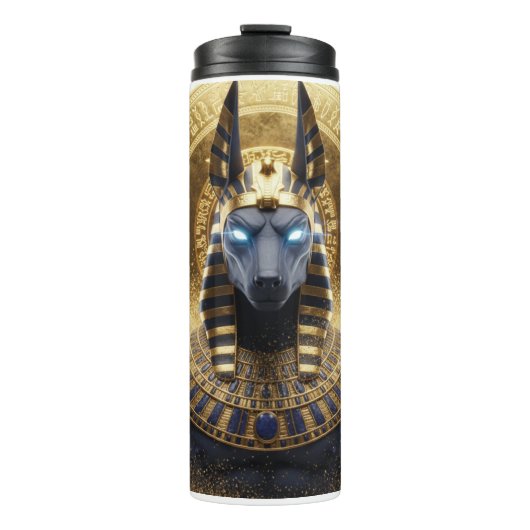 Anubis Jackal Thermal Mug | Ancient Egyptian God T Thermosbeker (Voorkant)