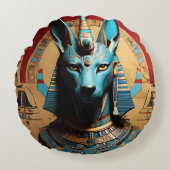 Anubis kracht en majesteit van de oude mythologie rond kussen (Voorkant)