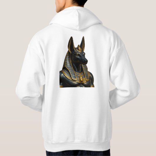 Anubis – Luxurious Egyptian Gold & Blue Collection Hoodie (Achterkant)