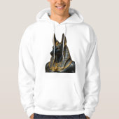 Anubis – Luxurious Egyptian Gold & Blue Collection Hoodie (Voorkant)