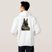 Anubis – Luxurious Egyptian Gold & Blue Collection Hoodie (Achterkant volledig)