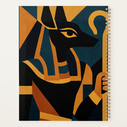 Anubis Modern Abstract Egyptisch Planner (Achterkant)