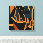Anubis Moderne Abstracte Canvaskunst Canvas Afdruk (Insitu (Houten vloer))