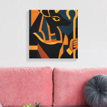 Anubis Moderne Abstracte Canvaskunst