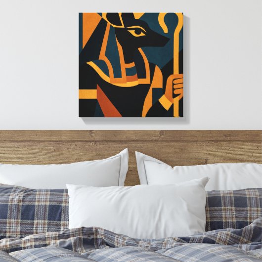 Anubis Moderne Abstracte Canvaskunst Canvas Afdruk (Insitu (Slaapkamer))