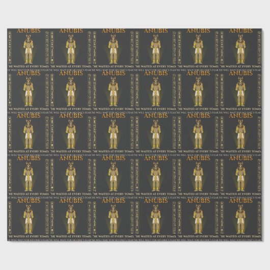 Anubis Onverschrokken Grafbewaker Oud Egypte Cadeaupapier (Vlak)