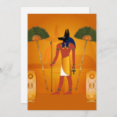 Anubis, oud Egyptisch Kaart (Voorkant / Achterkant)