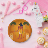 Anubis, oud Egyptisch Papieren Bordje (Feest)