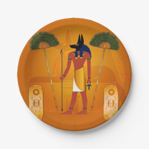 Anubis, oud Egyptisch Papieren Bordje