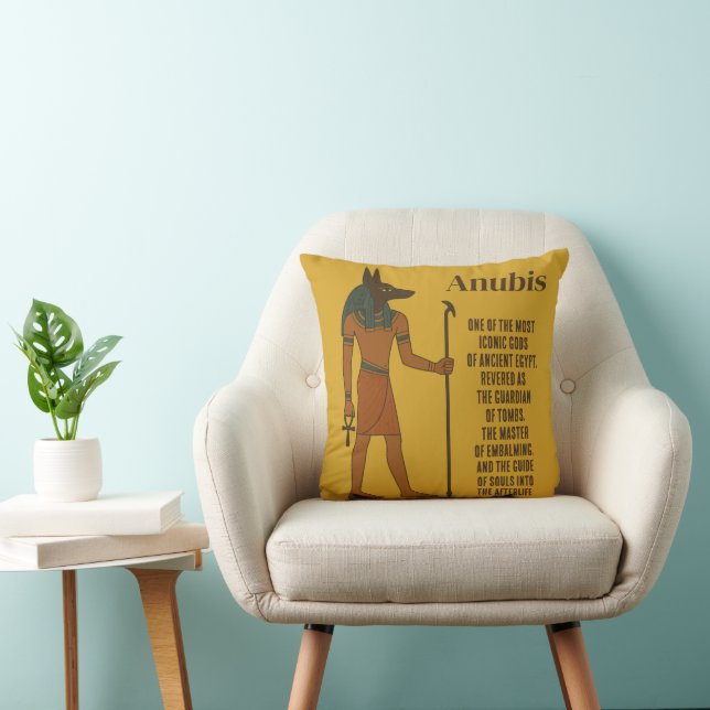 Anubis - Oude Egyptische Geschiedenis Kussen (Stoel)
