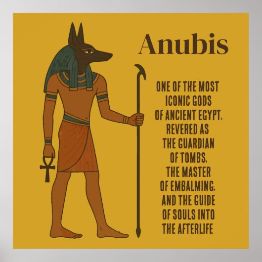 Anubis - Oude Egyptische Geschiedenis Poster (Voorkant)