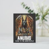 Anubis Oude Egyptische God Gids voor Onderwereld Briefkaart (Staand voorkant)
