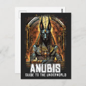 Anubis Oude Egyptische God Gids voor Onderwereld Briefkaart (Voorkant / Achterkant)