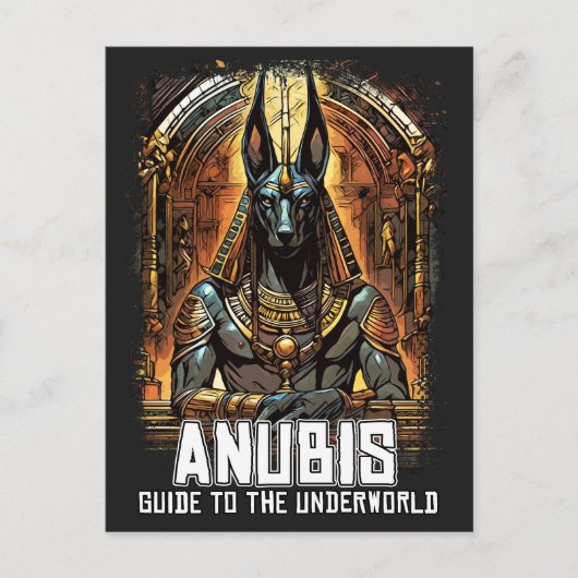 Anubis Oude Egyptische God Gids voor Onderwereld Briefkaart (Voorkant)