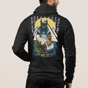 Anubis Oude Egyptische God Illustratie Hoodie