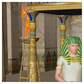 Anubis, oude Egyptische god Stof (Close Up)