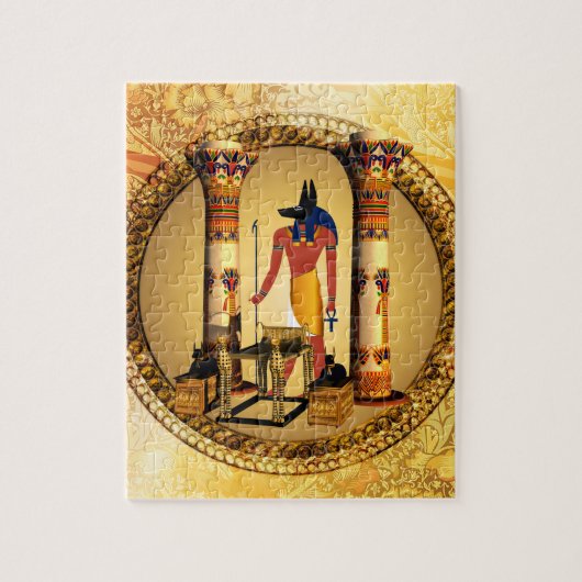 Anubis, oude Egyptische god van de dode rituelen Legpuzzel (Verticaal)