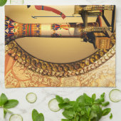 Anubis, oude Egyptische god van de dode rituelen Theedoek (Gevouwen)