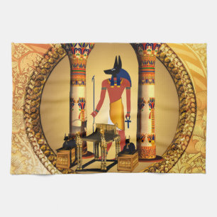Anubis, oude Egyptische god van de dode rituelen Theedoek