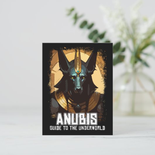 Anubis Oude Egyptische God van de Dood Briefkaart (Staand voorkant)