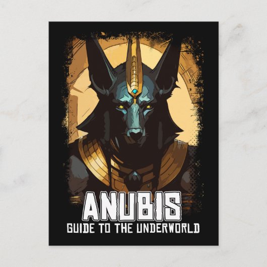 Anubis Oude Egyptische God van de Dood Briefkaart (Voorkant)