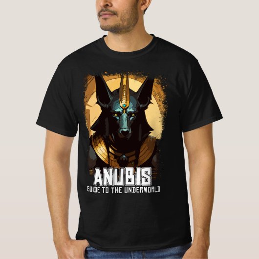 Anubis Oude Egyptische God van de Dood T-shirt (Voorkant)