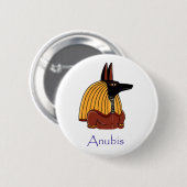 Anubis - Oude Egyptische Gods Badge Ronde Button 5,7 Cm (Voorkant /achterkant)